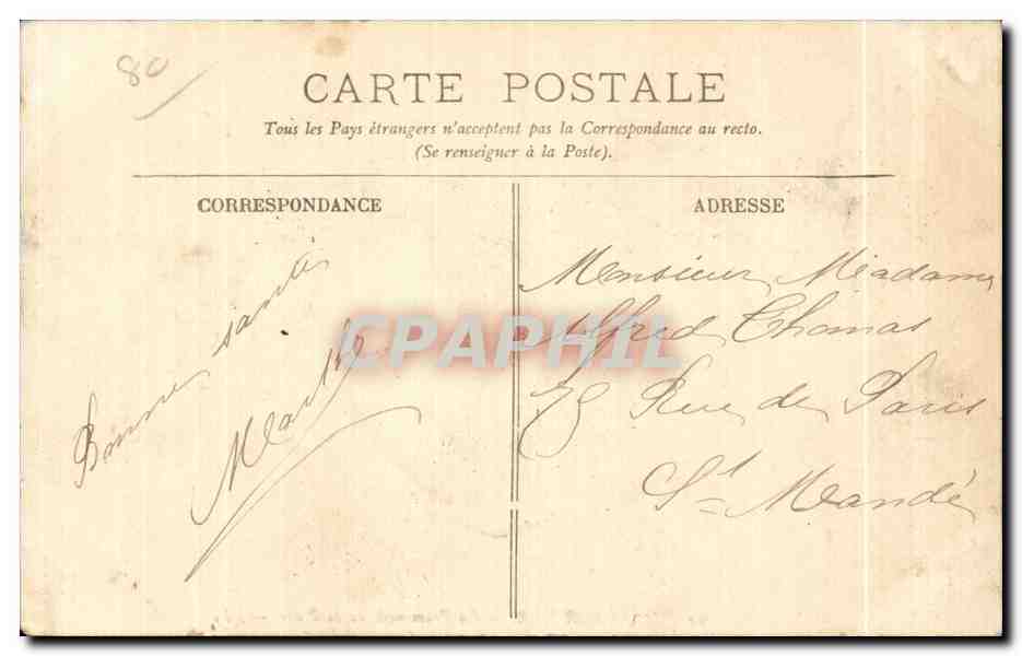 CPA Mers Sur Mers La Promenade de la Plage — Verso