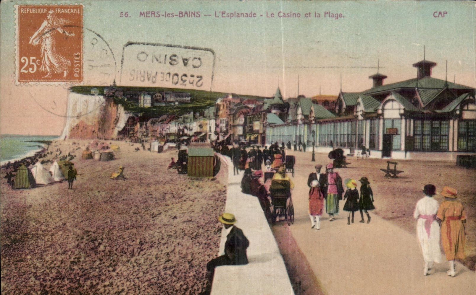 MERS-les-BAINS — L'Esplanade - Le Casino et la Plage. — CAP