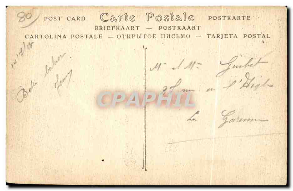 CPA Mers les Bains la Plage et la Falaise — Back