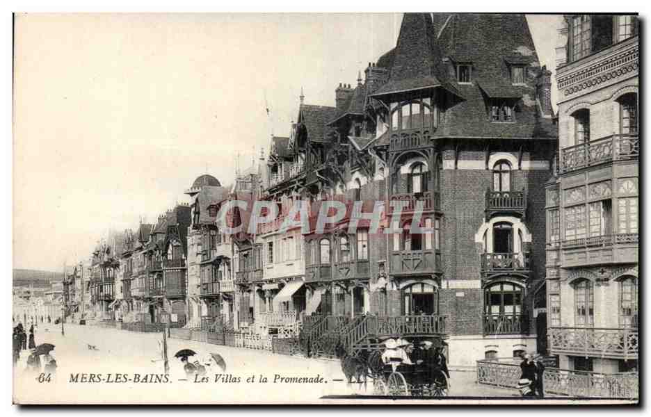Mers-les-Bains — Les Villas et la Promenade — éditeur CPAPHIL, n° 64