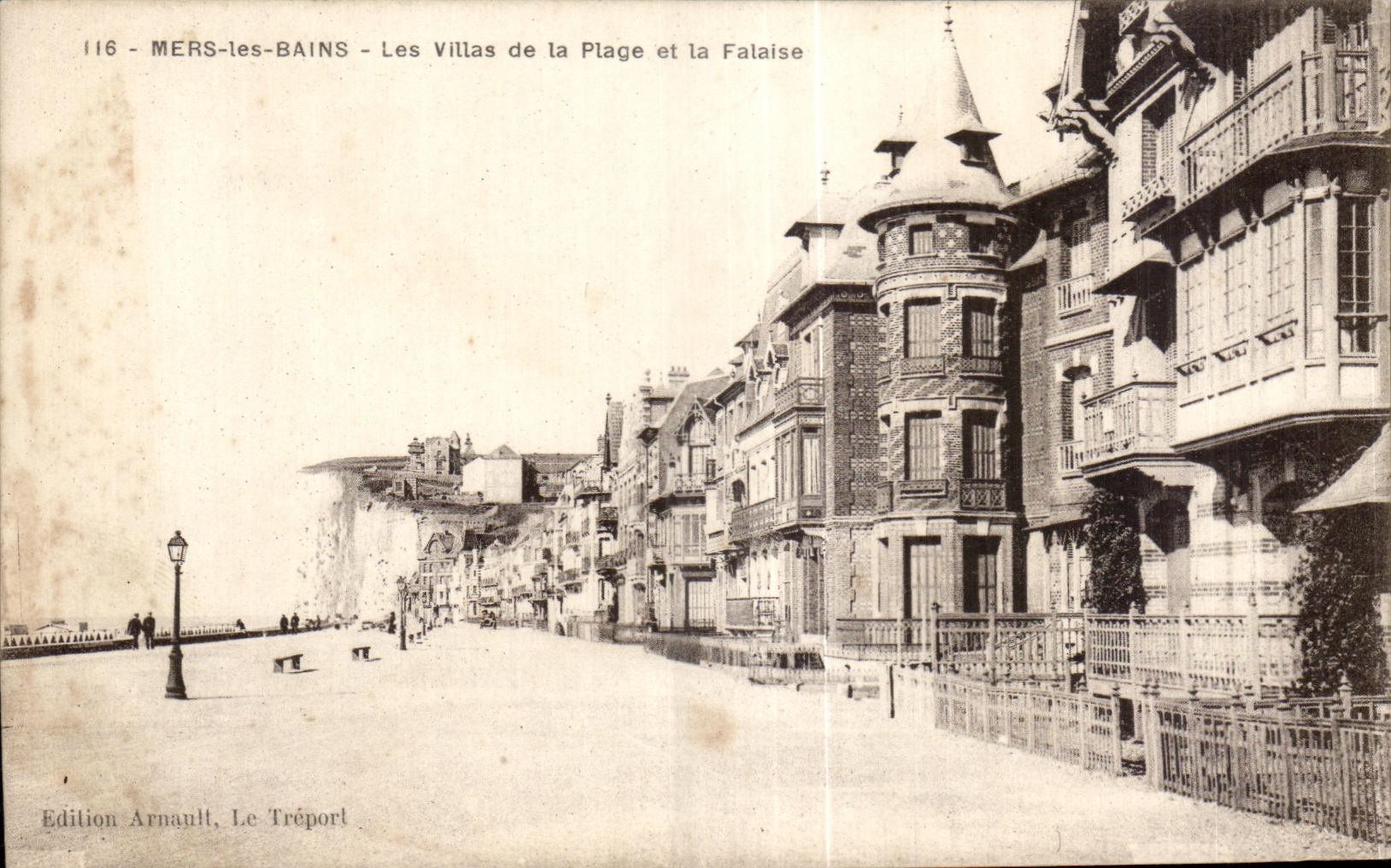 CPA Mers les Bains les Villas de la Plage et la Falaise