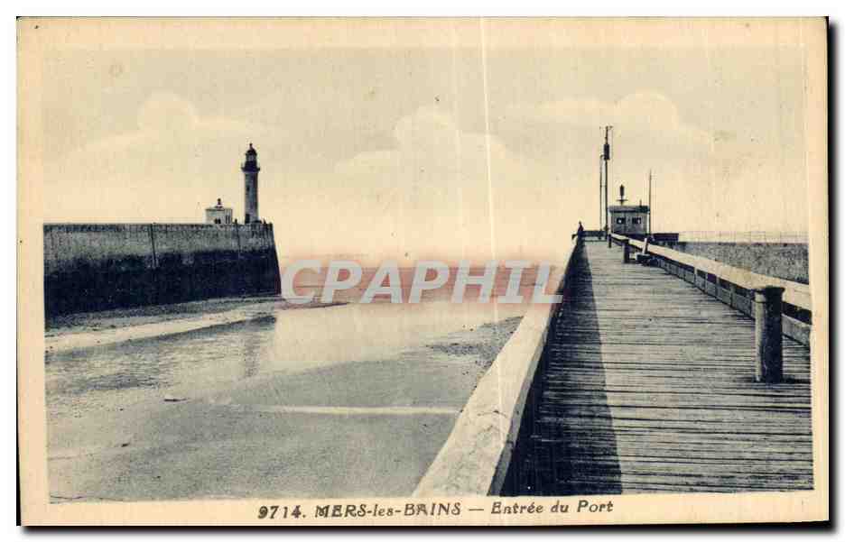 CPA Mers les Bains Entree du Port