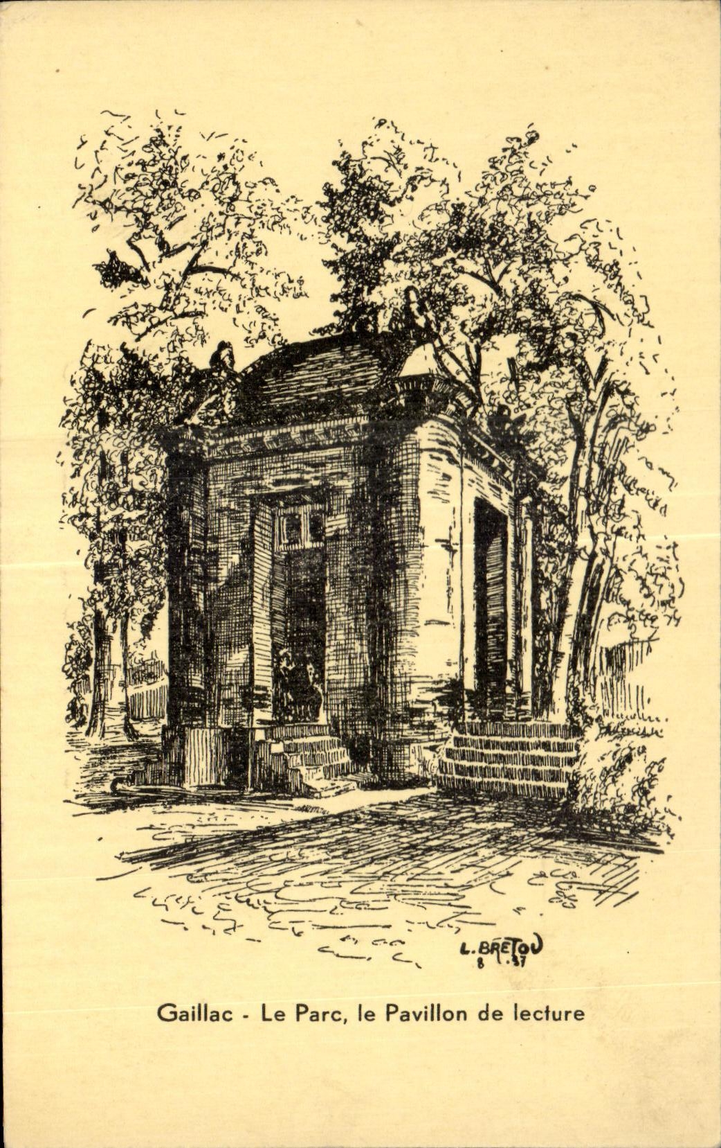 CPA Gaillac le Parc le Pavillon de Lecture