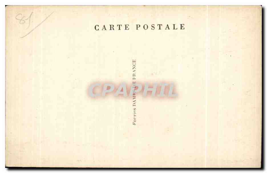 Castres — Jardin de l'Évêché et le Théâtre — Édition Damier de France, n°4 — Achterkant