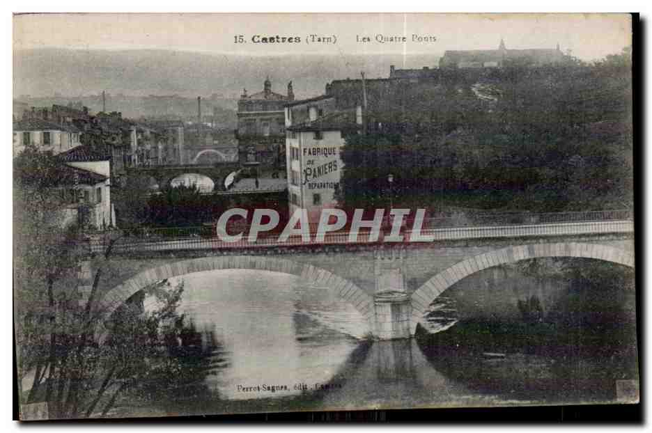 CPA Castres Tarn les Quatre Ponts