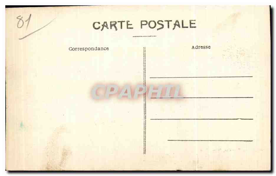 CPA Ligue de Castres Brassac Barrage de Ferrieres  — Rückseite