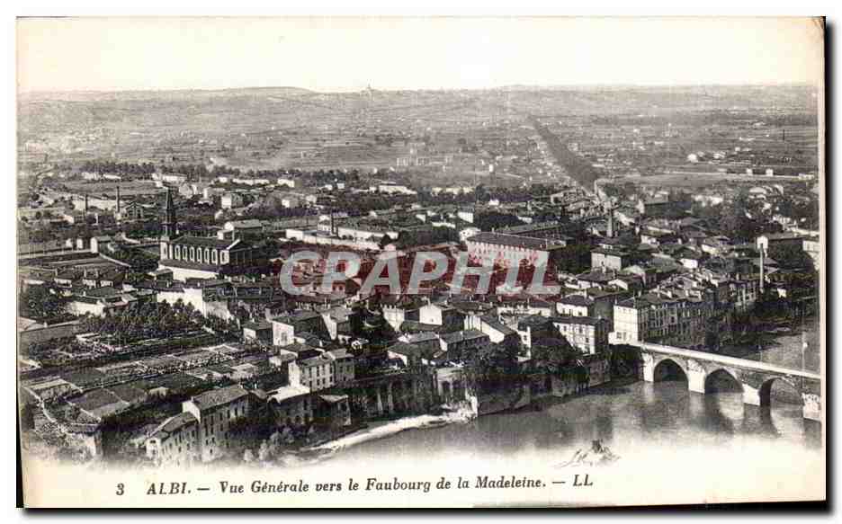 CPA Albi Vue generale vers le Faubourg de la Madeleine