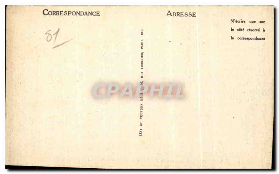 CPA Albi Vue generale vers le Faubourg de la Madeleine — Rückseite