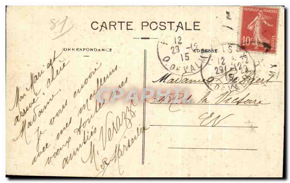 CPA Le Tarn Illustre Albi Cathedrale Sainte Cecile — Rückseite
