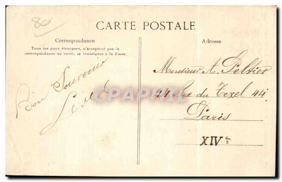 CPA St Valery Somme Porte Guillaume — Back