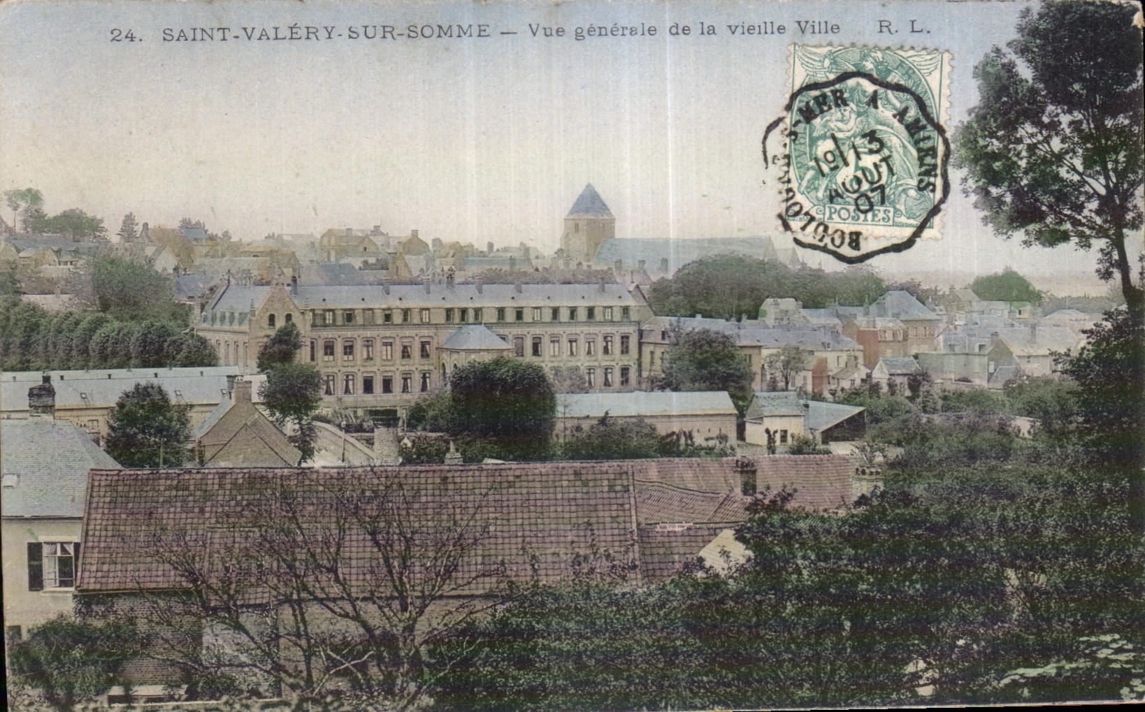 CPA Saint Valery Sur Somme Vue generale de la Veille Ville