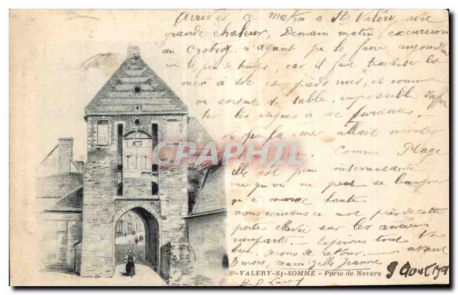 CPA Saint Valery Sur Somme Porte de Nevers