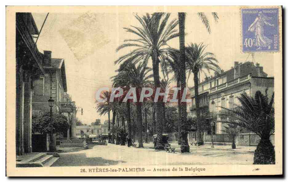 CPA Hyeres les Palmiers Avenue de la Belgique