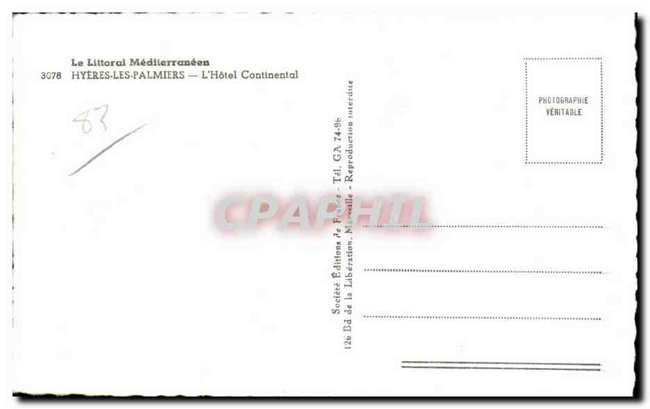Hyères-les-Palmiers — L'Hôtel Continental — Éditions de la Libération — Reverso