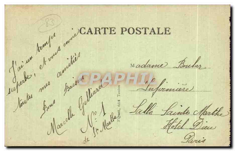 CPA Hyeres les Palmiers Eglise Anglicane — Verso