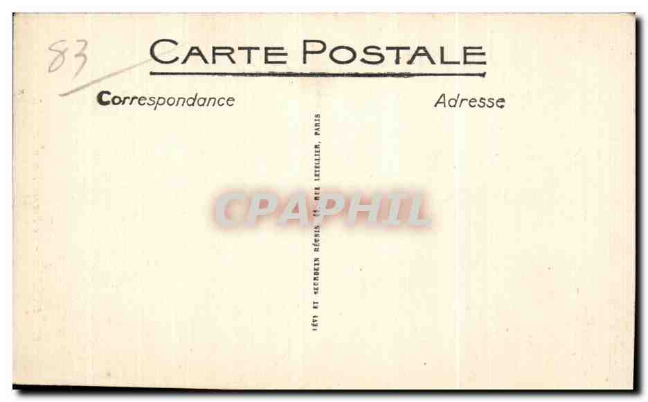 CPA Hyeres Le Portail Fenouillet — Rückseite