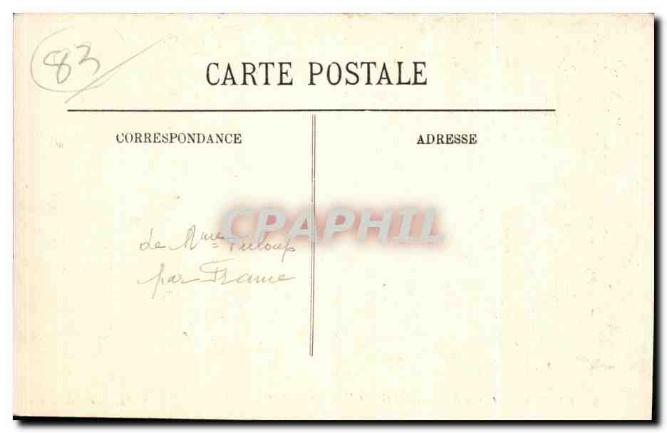 Hyères — Avenue Beauregard et Grand Hôtel des Palmiers — Maison F. Chambourlier — Rückseite
