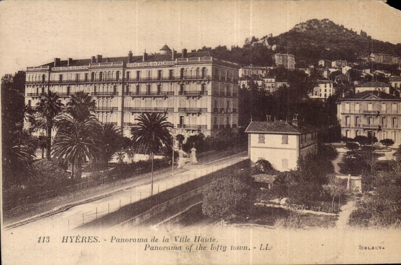 Hyères - Panorama de la Ville Haute - Grand Hôtel des Palmiers - Selzuta