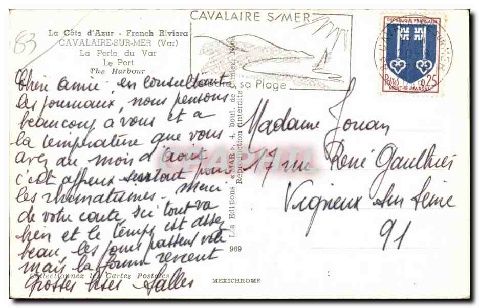 Der Hafen von Cavalaire-sur-Mer — Die Perle des Var — Mexichrome-Edition n°969 — Rückseite