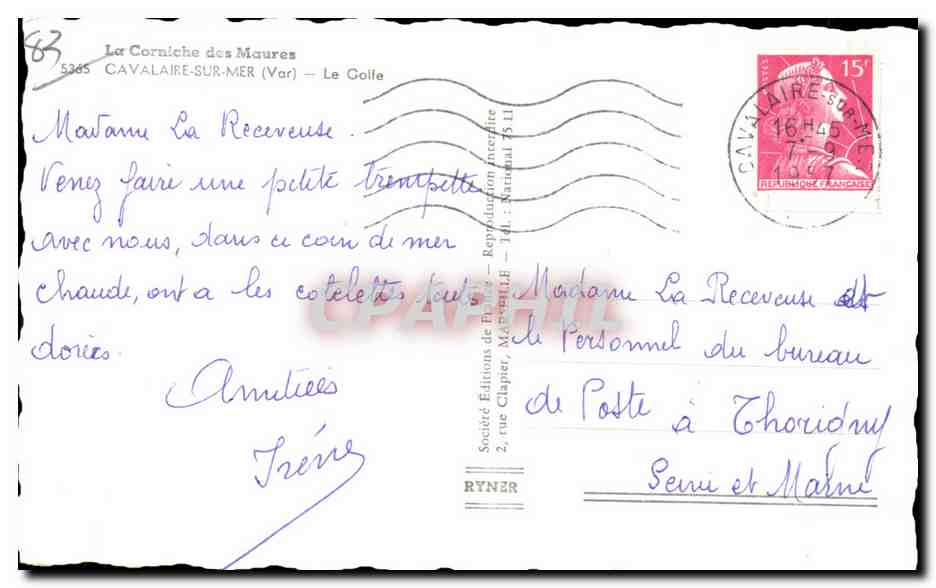 Die Promenade der Maures — Le Colle — Éditions de Philex — Rückseite