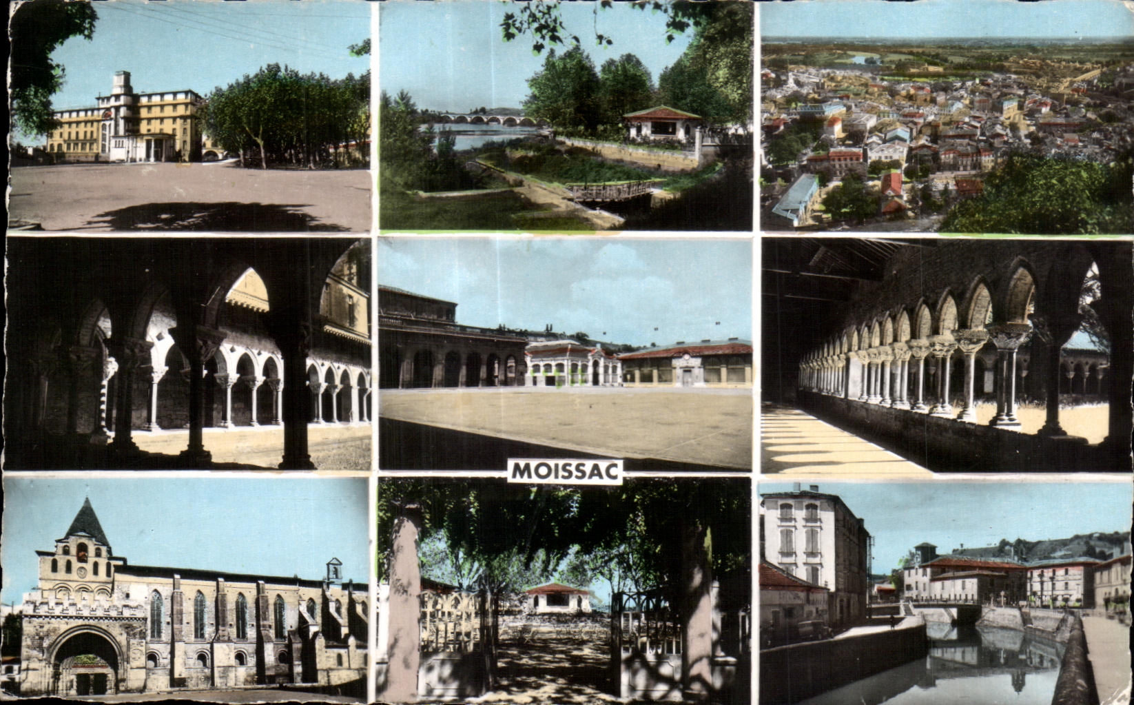 Moissac — vue panoramique et monuments — Société des Cartes Postales ARA-POUX - ALBI N° 3