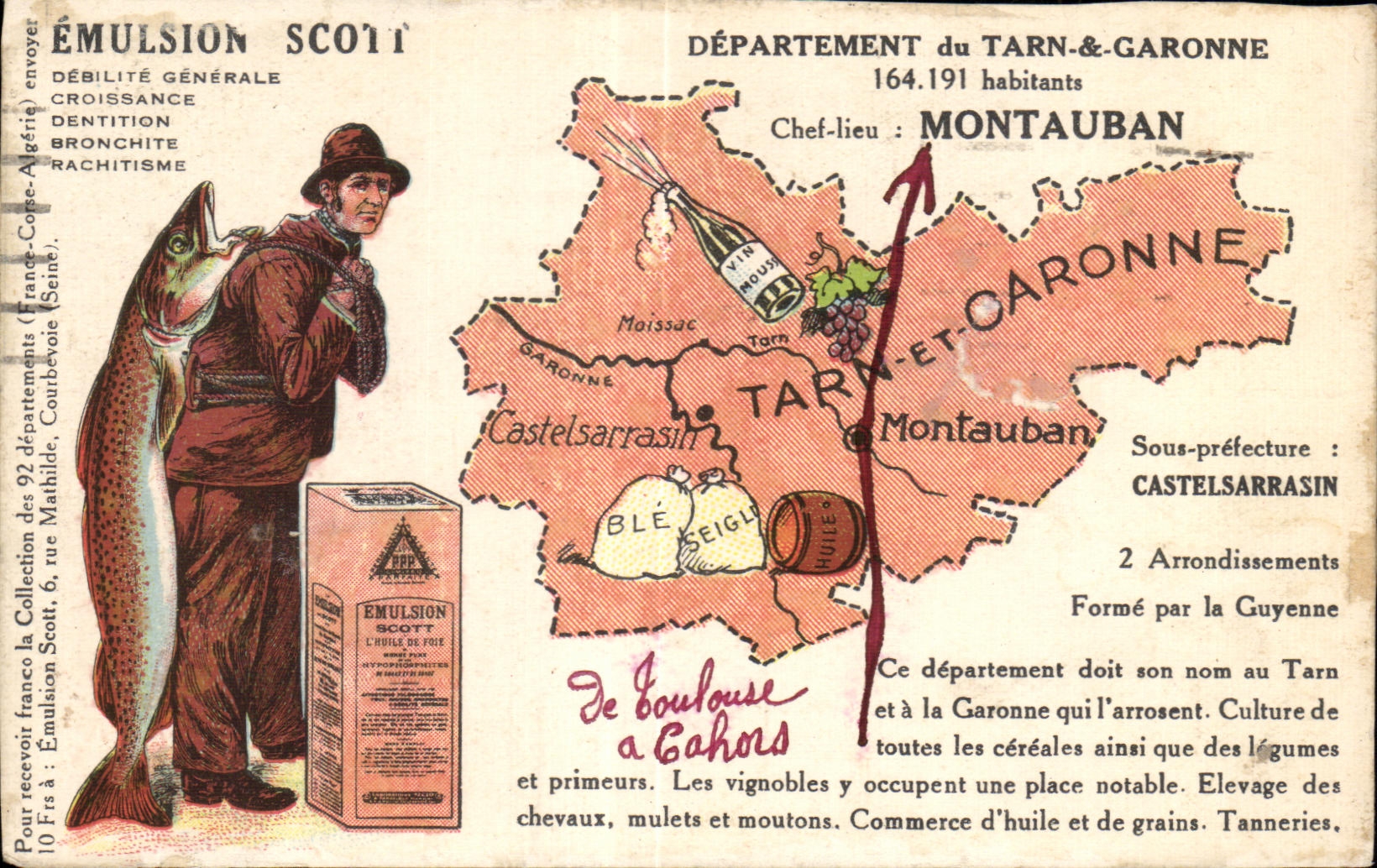 CPA Tarn et Garonne Pecheur Brochet Poisson