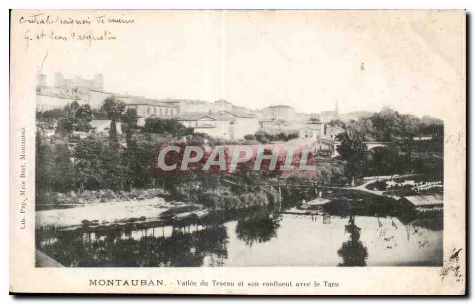 CPA Montauban Vallee de Tescou et son confluent avee le Tarn
