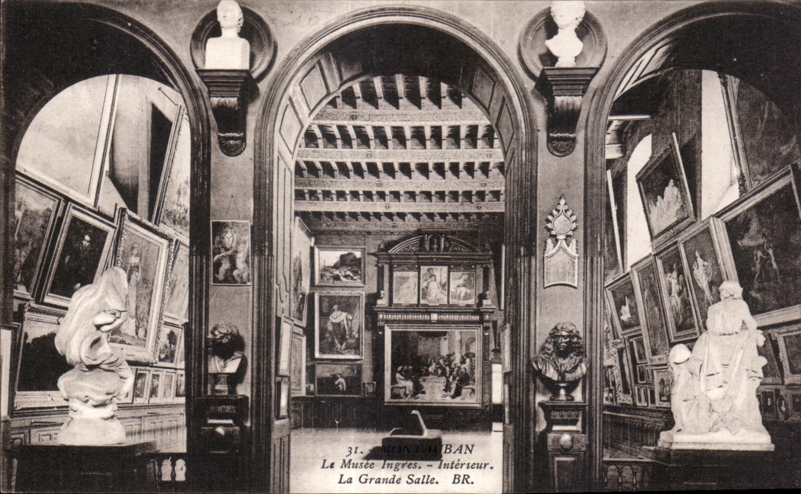 Musée Ingres — Intérieur — La Grande Salle — Éditeur Bloc frères, Bordeaux