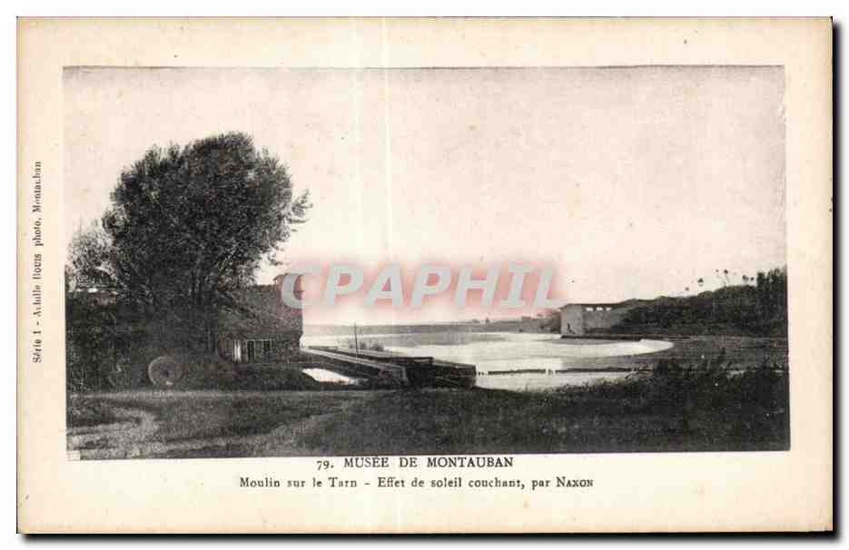 Moulin sur le Tarn - Effet de soleil couchant, par Naxon