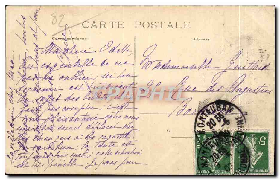CPA Montauban Musee Ingres Entree de Charles v Paris — Rückseite
