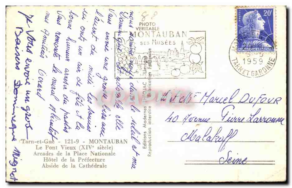 Montauban — vue panoramique — Éditions Modernes HéOJAC — Achterkant