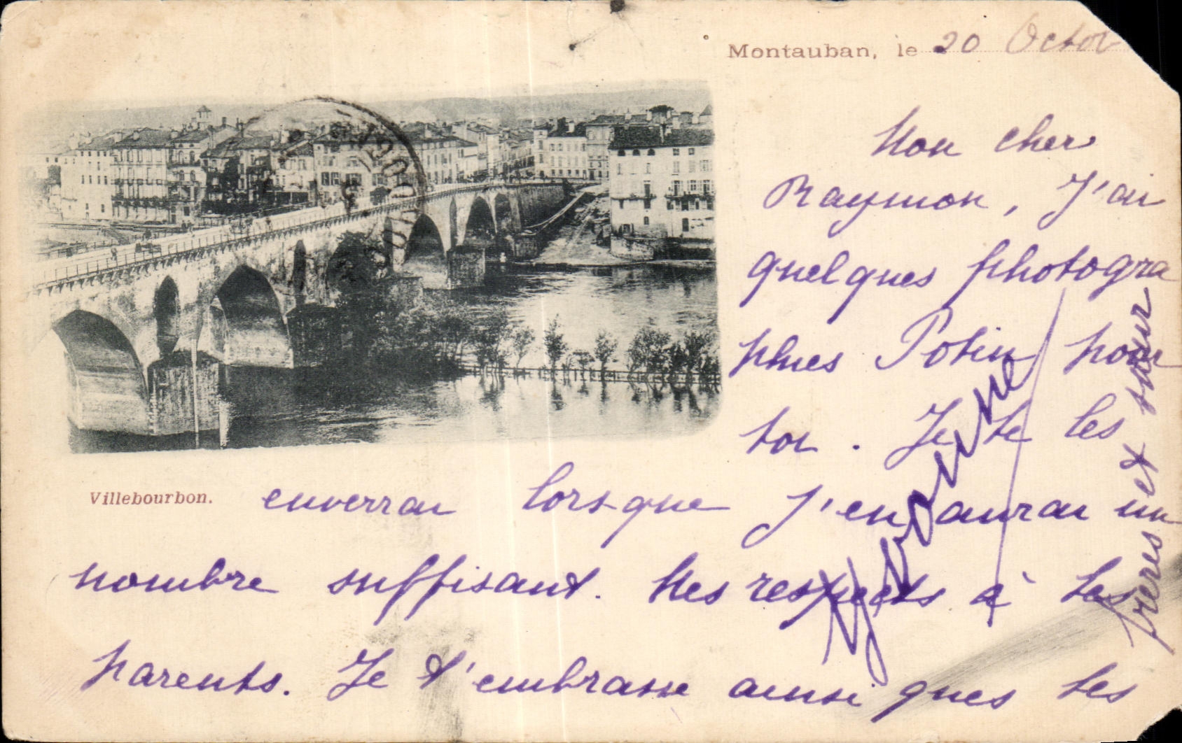 Villebourbon — Pont sur la Dordogne — Éditeur non identifié