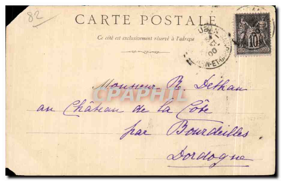 Villebourbon — Pont sur la Dordogne — Éditeur non identifié — Achterkant