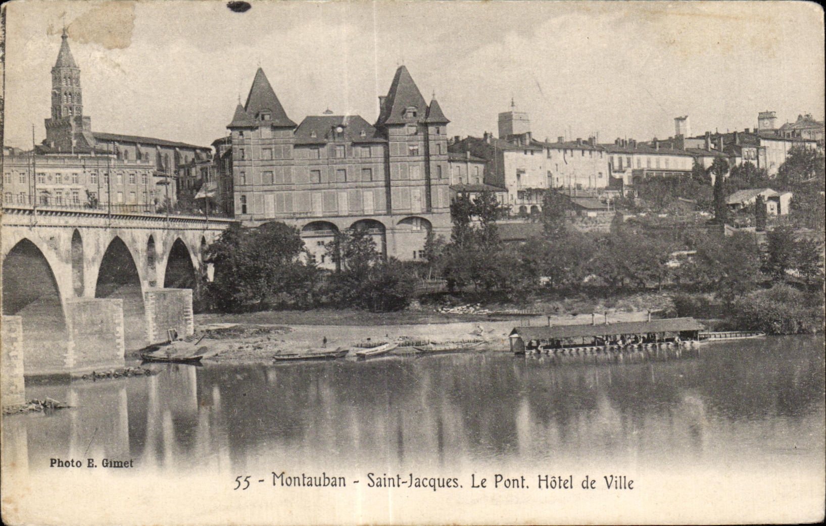 Montauban - Saint-Jacques. Le Pont. Hôtel de Ville — Photo E. Gimet, n°55