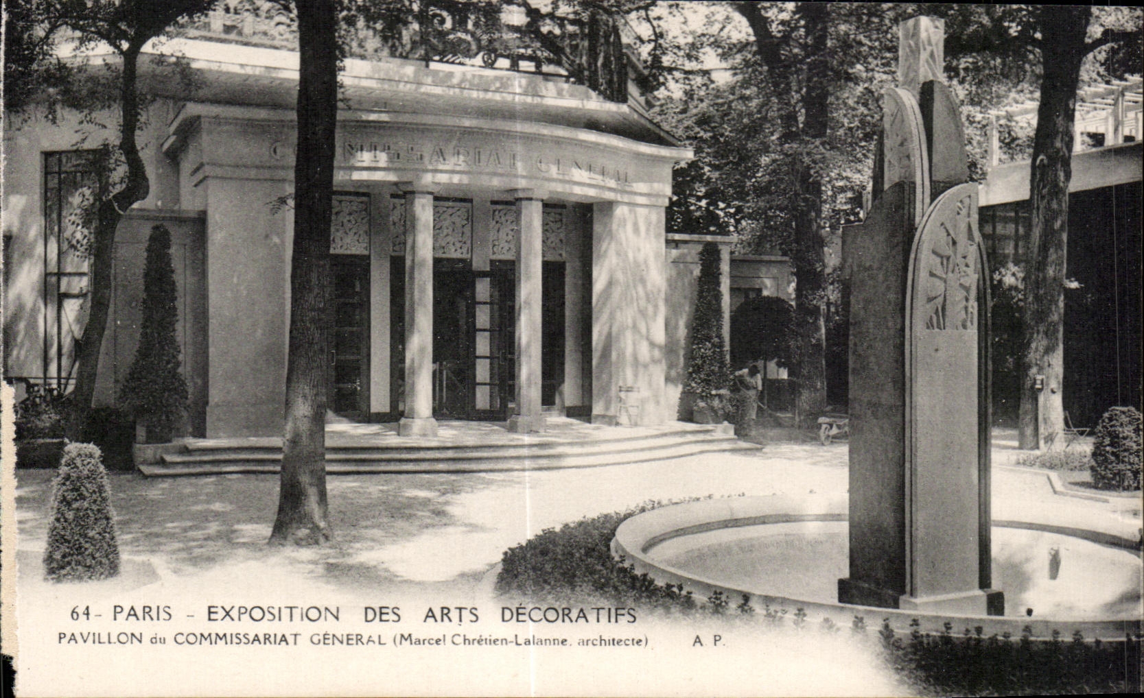 París - Exposición de Artes Decorativas - Pabellón del Comisariado General — Marcel Chrétien-Lalanne, arquitecto