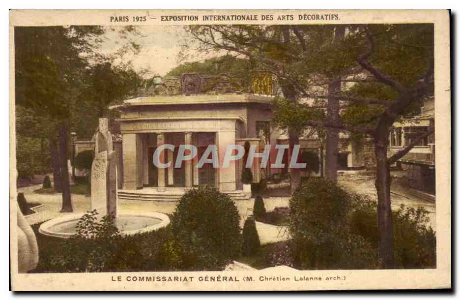 París 1925 — Exposición internacional de artes decorativas — El Comisariado general (M. Chrétien Lalanne arq.)