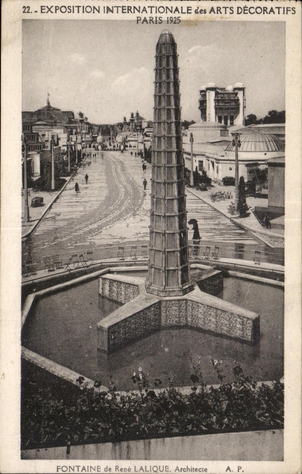 Exposition Internationale des Arts Décoratifs Paris 1925 — Fontaine de René Lalique, Architecte