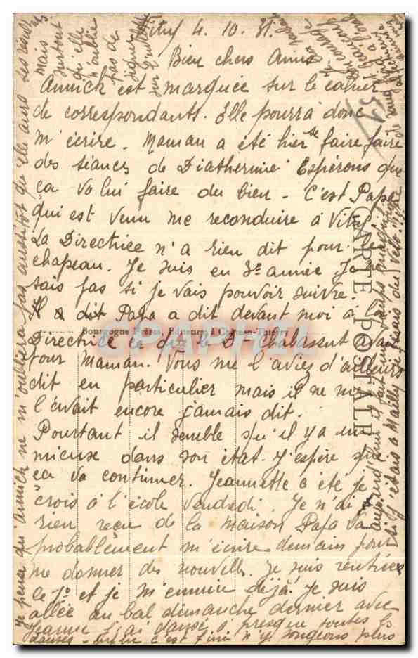 CPA Vitry le Francois Marne Monument du Sonvenir Francais 1870 — Verso