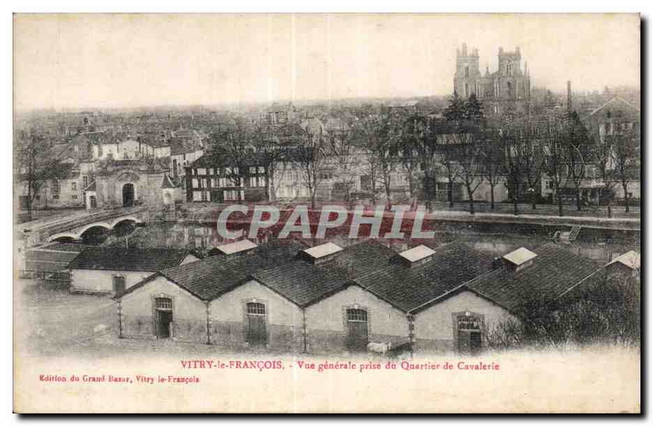CPA Vitry le Francoise Vue generale Prise du Quartier de Cavalerie