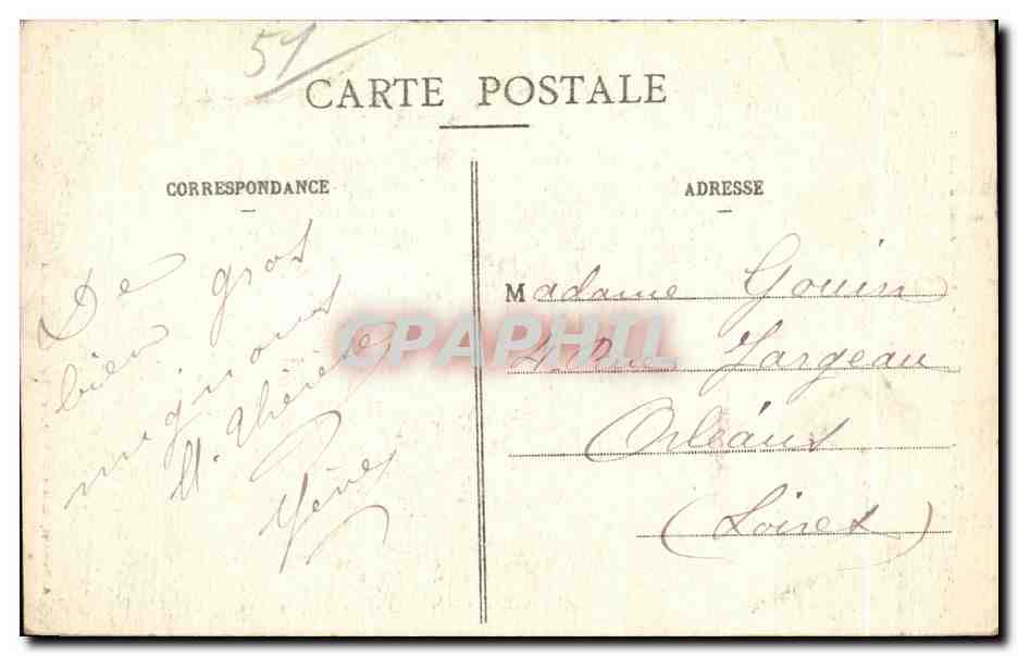 CPA Vitry le Francoise Marne Monument Carnot — Verso