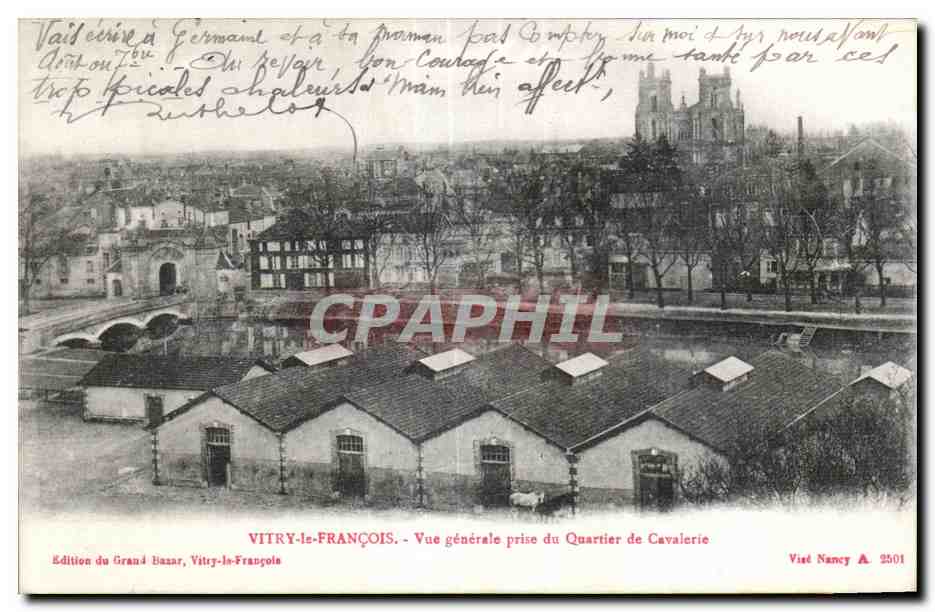 CPA Vitry le Francoise Vue Generale Prise du Quartier de Cavalerie