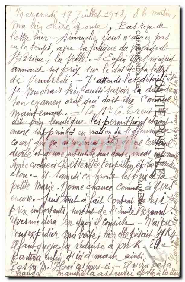 CPA Vitry le Francoise Vue Generale Prise du Quartier de Cavalerie — Verso