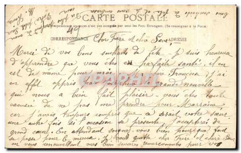CPA l Anjou Pittoresque Chemille M et L Chateau de l Echo — Back