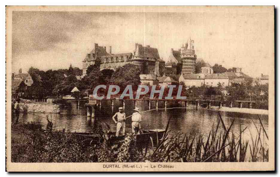 CPA Durtal M et L Le Chateau Pecheurs Peche 