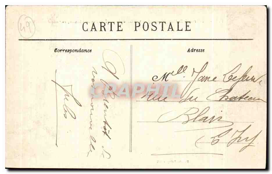 CPA Montreuil Bellay M et L Vue Generale de l Eglise et du Chateau — Rückseite