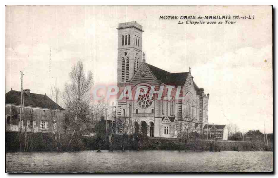CPA Notre Dame de Marillais Le Chapelle Avec sa Tour
