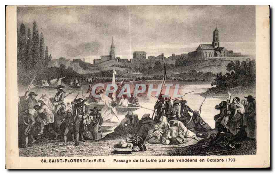 CPA Saint Florent le Vieil Passage de la Loire par les Vandeens en Octobre
