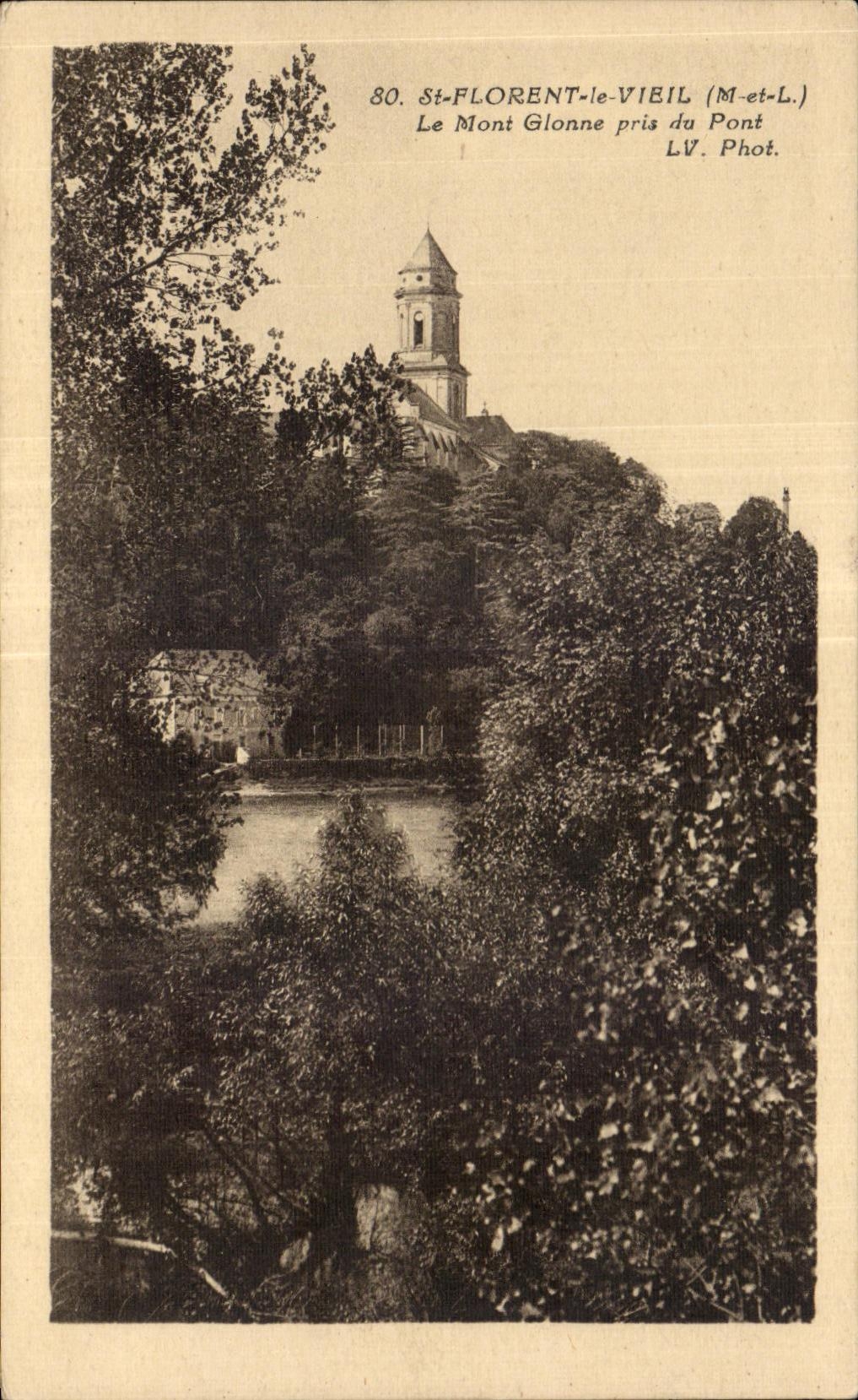 CPA St Florent Vieil Le Mont Glonne pris du Pont