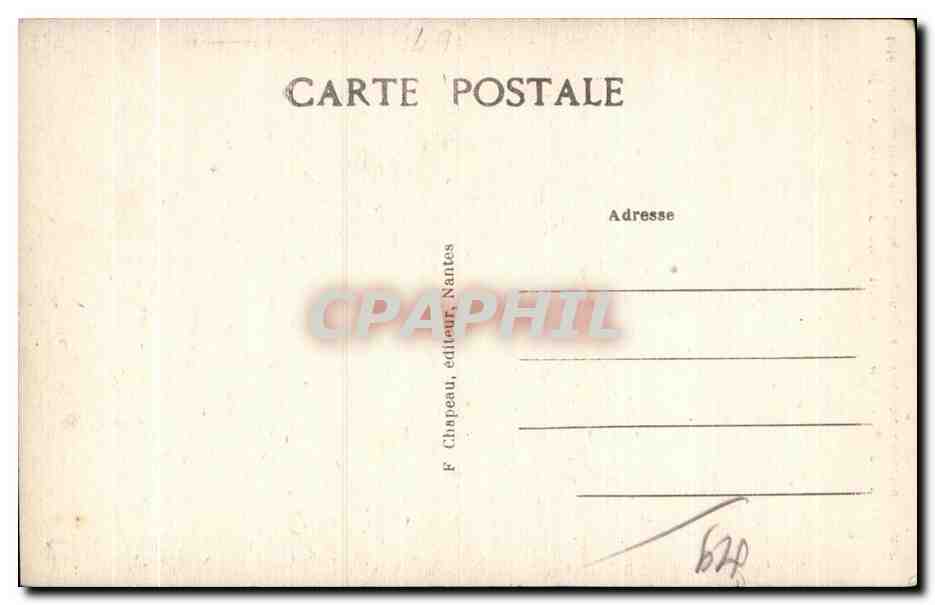 CPA Envlrons de St Florent Vieil Bouzille Interieur de la Chapelle de la Bougonniere Voute au Dessus du Choeur — Rückseite