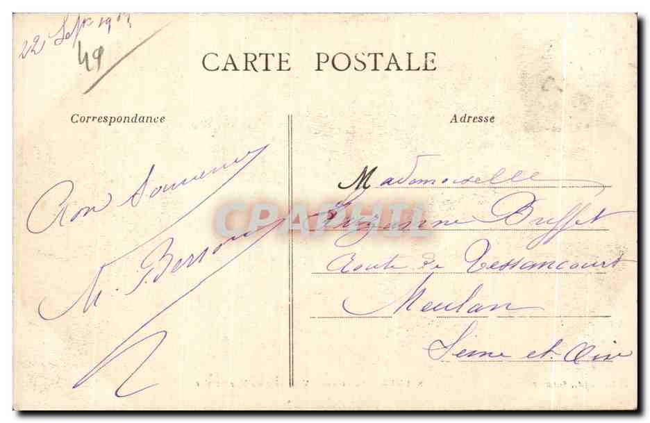 CPA Saumur Le Coteau Vue prise du Marronnier — Rückseite